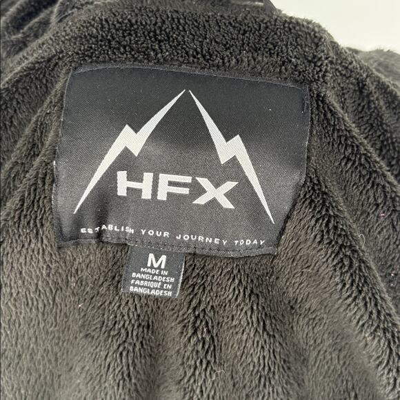 HFX Womens Black Hooded Zip Up Fleece Loned Jacket Size M - Picture 9 of 13
